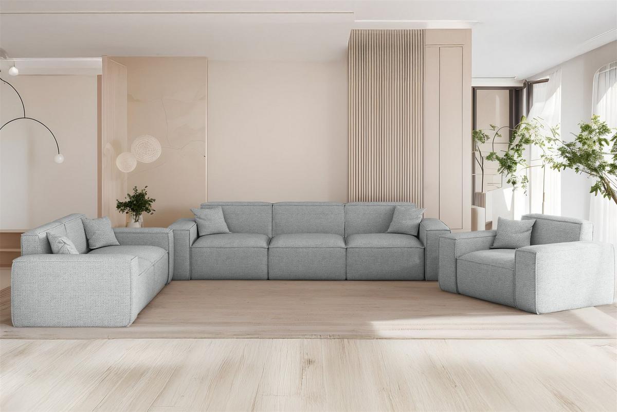 SESSEL Celes Premium In Artico - Hellgrau, Holzwerkstoff/Textil (121/73/90cm) - Fun Möbel