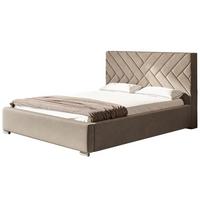 POLSTERBETT Monaco mit Kopfteil, 180x200 cm, Doppelbett mit Bettkasten und Lattenrost aus Holz, Velourstoff Sand - Gelb, Holz/Textil (180/200cm) - Alpi-Möbel