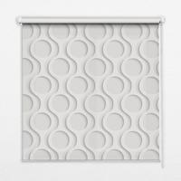 INNENROLLO - Fensterrollo - Rollo - 120x140 cm - Kreis im Kreis - Weiß, Kunststoff (120/140/0.5cm) - TULUP