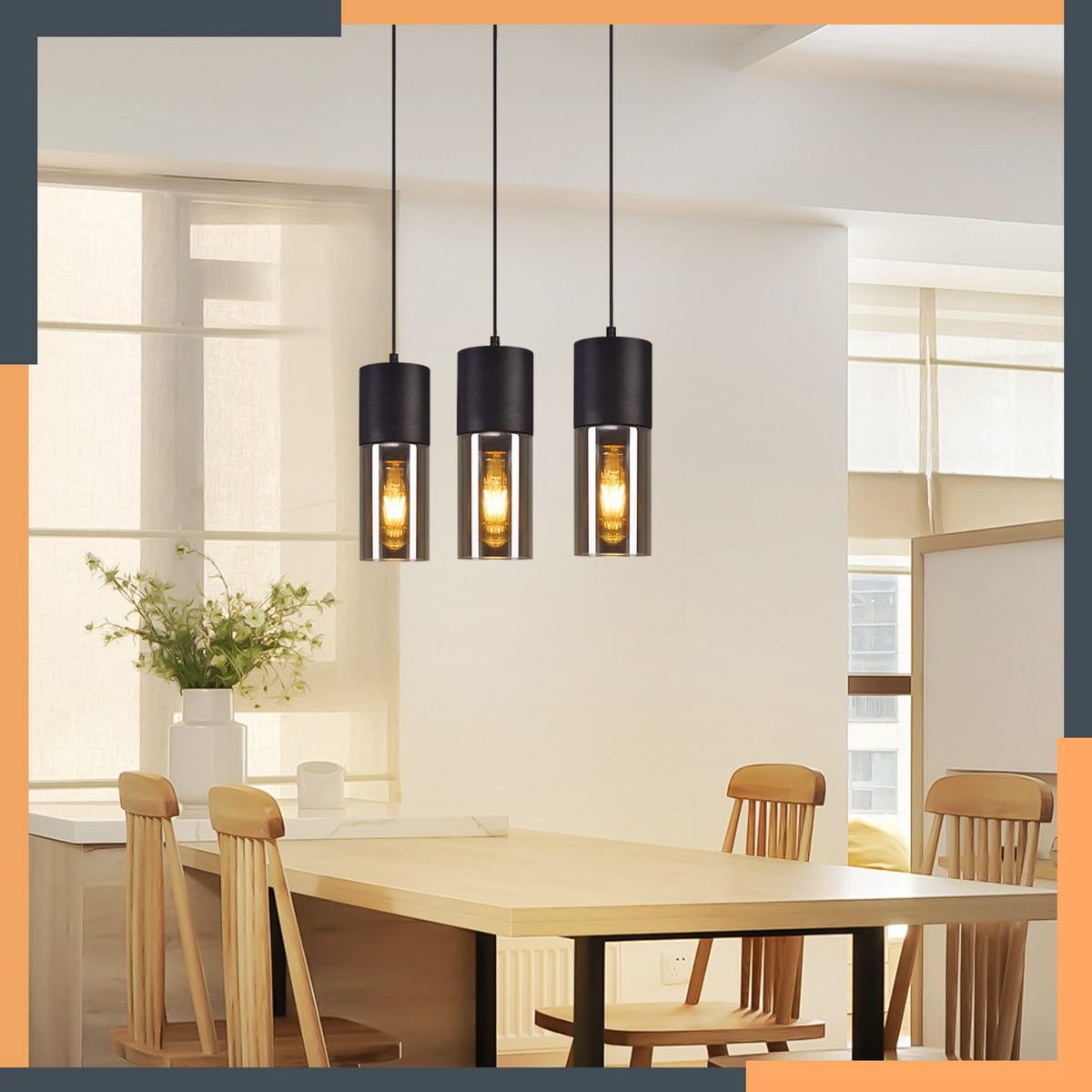 PENDELLEUCHTE Amara 180/54/9 cm - Schwarz, Metall (180/54/9cm) - ZMH