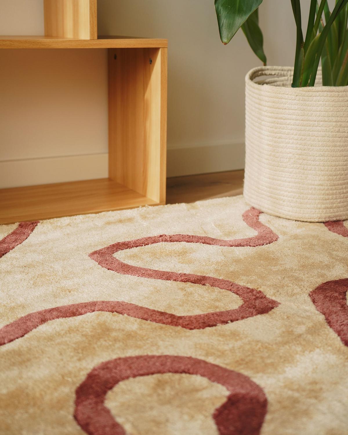 TEPPICH Beige 160/230 cm Viskose Kappar - Beige, Textil (160/230cm) - Beliani
