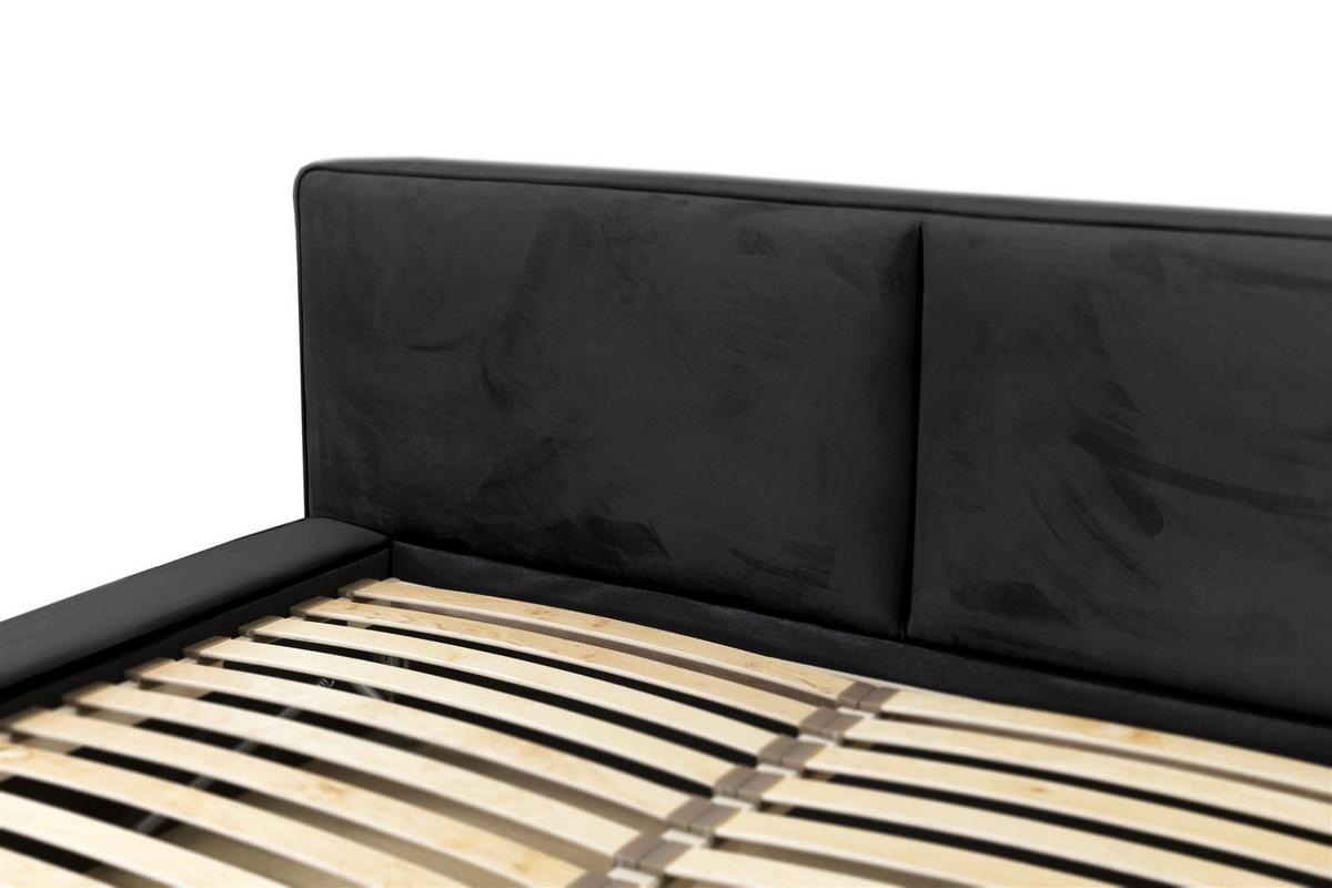 POLSTERBETT Lexie In Riviera Komplett - Schwarz, Holzwerkstoff/Textil (140/200cm) - Fun Möbel