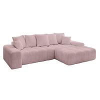 ECKSOFA Ottomane Rechts ENSI-L - 267x164x69 cm Rosa - Rosa, Holzwerkstoff/Kunststoff (164/267cm) - ALTDECOR