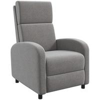 RELAXSESSEL gepolstert Fernsehsessel mit Liegefunktion bis 120 kg Belastbar Grau - Schwarz/Grau, Kunststoff/Textil (64/102/86cm) - HOMCOM