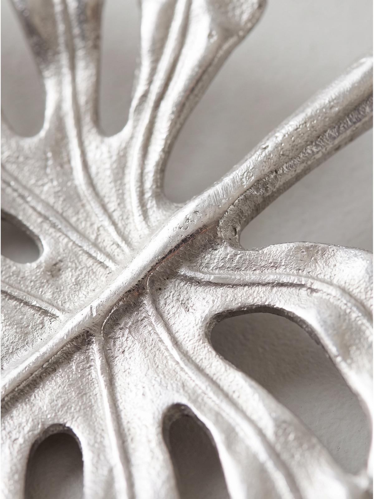 DEKOSCHALE MILNA, Aluminium, handgefertigt, Silber, 36 x 29 x 4 cm - Silberfarben, Metall (4cm) - KADIMA DESIGN