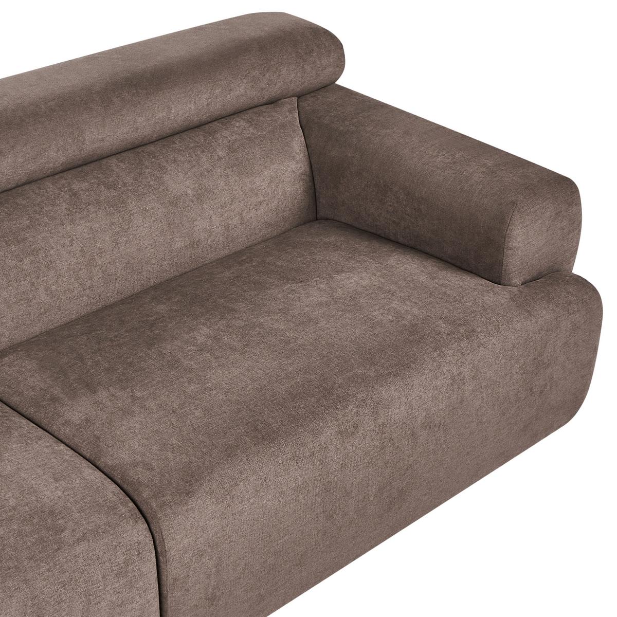 3-SITZER-SOFA Stoff Braun Hovden - Braun, Textil (210/69/95cm) - Beliani
