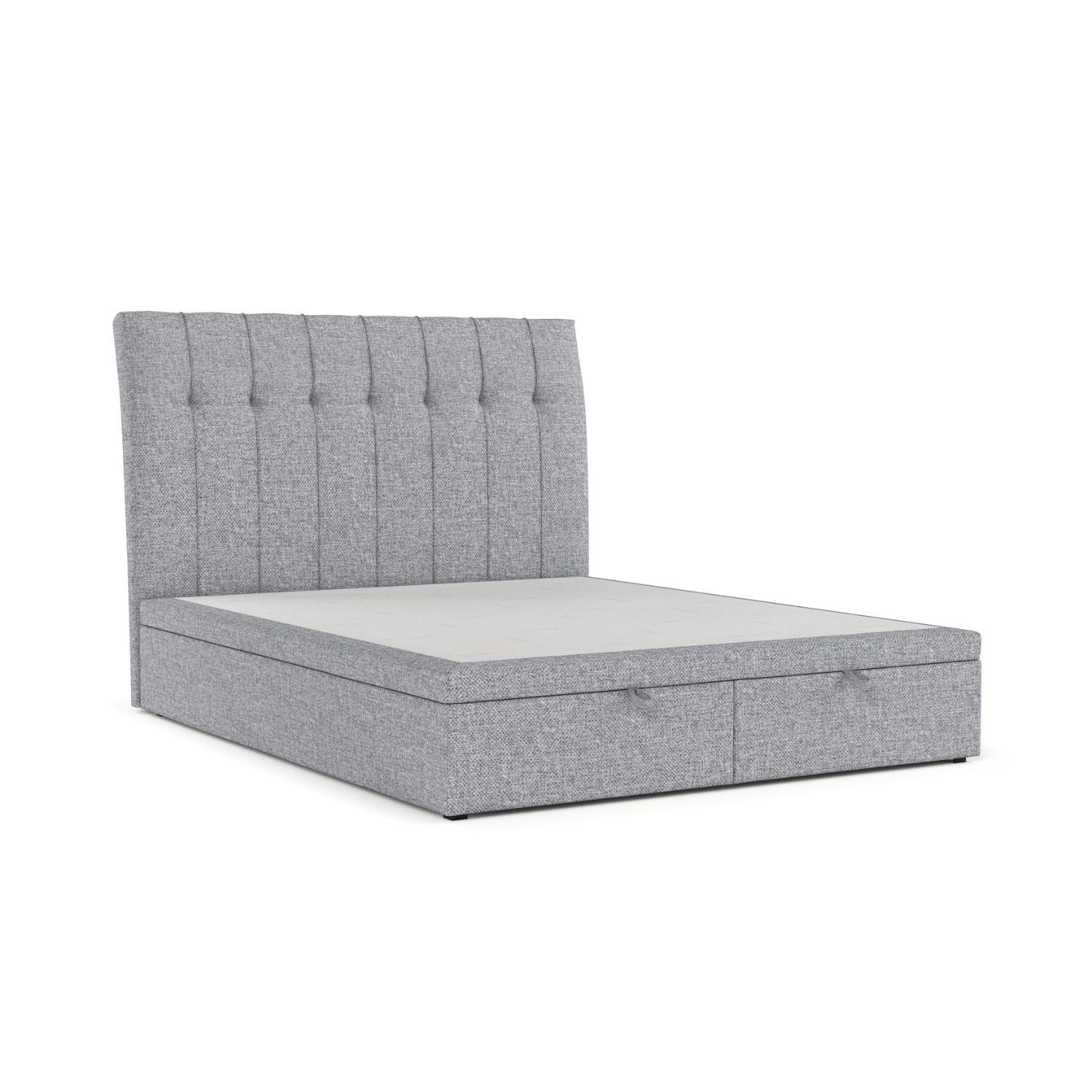 POLSTERBETT Kelsea mit Stauraum 180/200 cm Grau im Alta Stoff - Schwarz/Grau, Holz/Holzwerkstoff (180/200cm) - AltaBeds