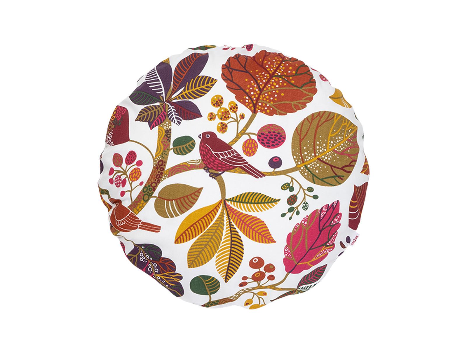 KISSENHÜLLE Rund Zauberwald elfenbein-bunt Baumwolle 50 cm Ø - Ecru/Multicolor, Textil (50/50cm) - beties Heimtextil