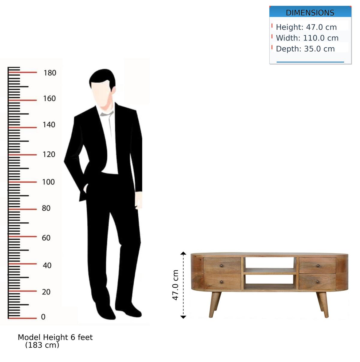 UNTERHALTUNGSEINHEIT mit 4 Schubladen und 2 Regalen, nordische Beine, beige - Messingfarben/Braun, Holz/Metall (110/47/35cm) - Artisan Furniture