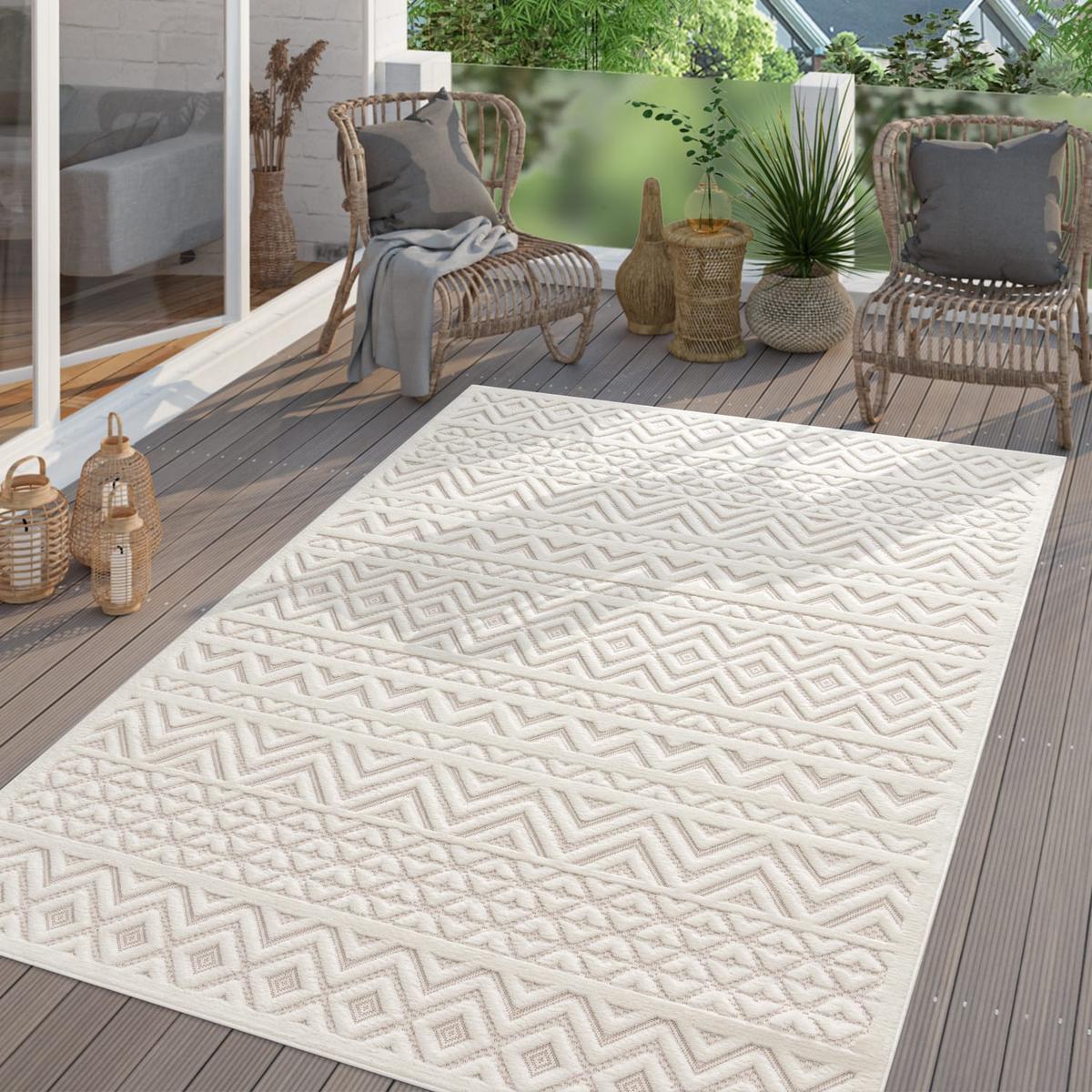 OUTDOORTEPPICH Boho Creme 140 x 200 cm - Creme, Kunststoff (140/200cm) - TT Home