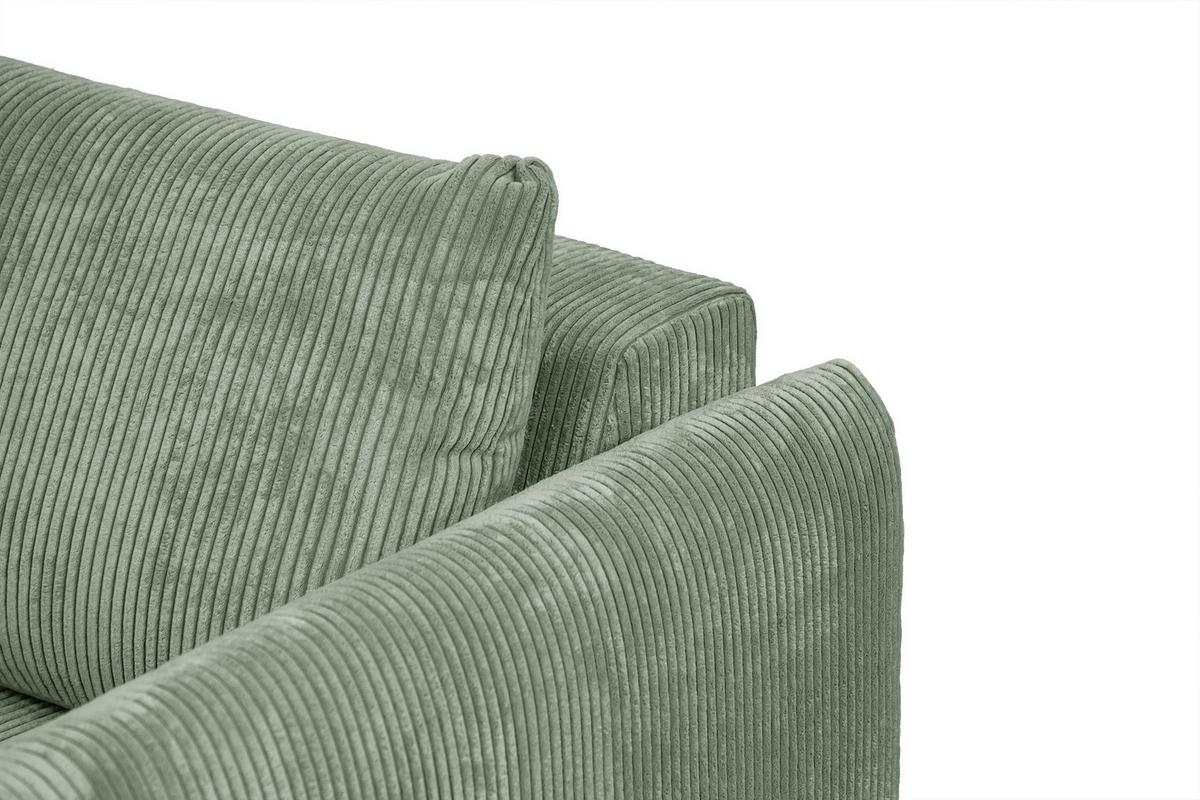 SOFA TAUER 3-Sitzer, mintgrün - Schwarz/Mintgrün, Holzwerkstoff/Kunststoff (112/84/206cm) - Wozimo