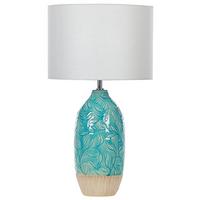TISCHLAMPE Ataba 32/32/58 cm - Blau, Keramik (32/32/58cm) - Beliani