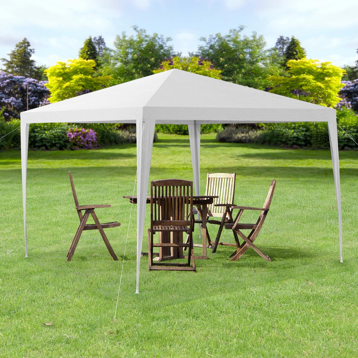 PARTYZELT Wedau - Weiß, Kunststoff/Metall (300/255/300cm) - casa.pro