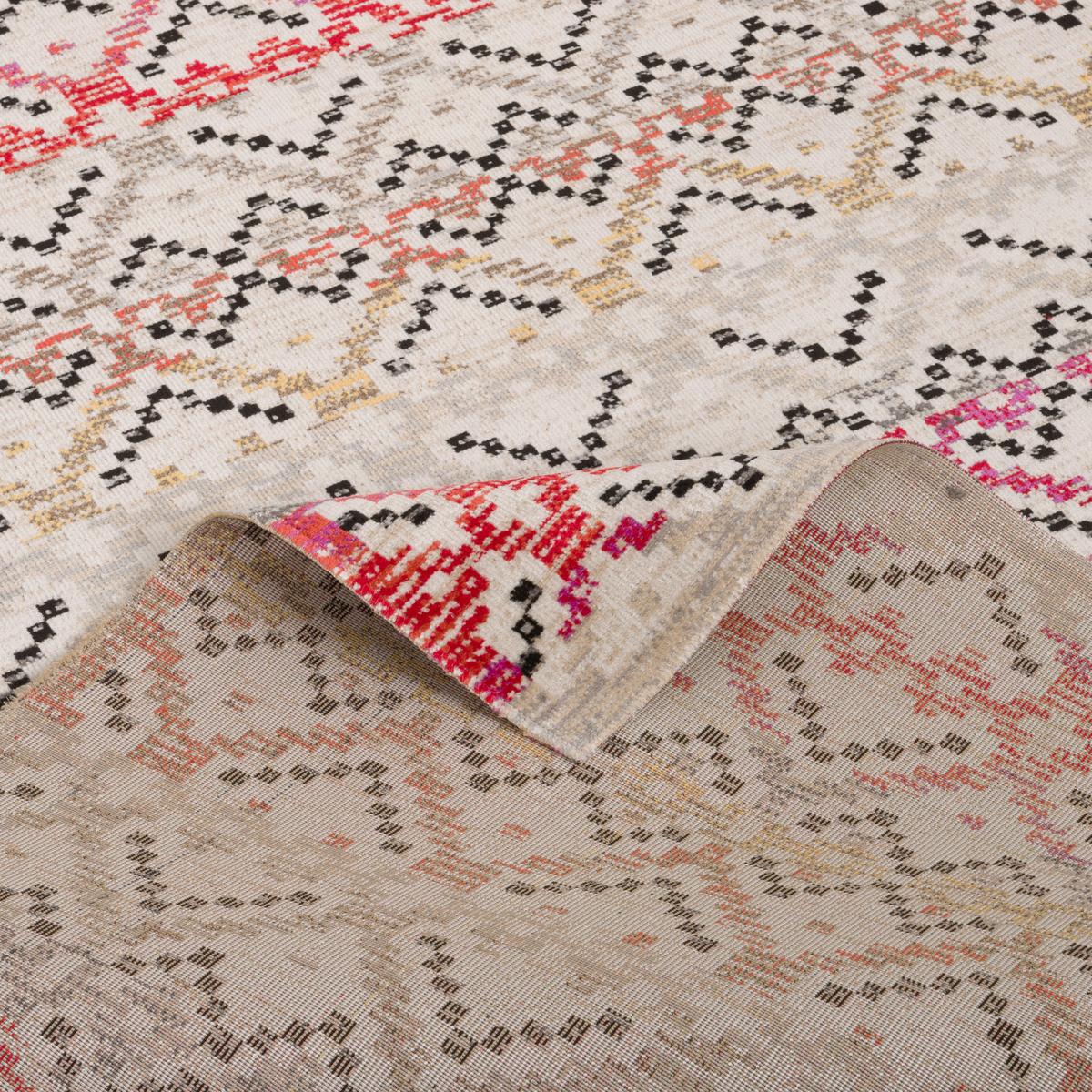 KURZFLOR DESIGNER TEPPICH MODERN VINTAGE ORIENT MUSTER - Pink, Textil (160/230cm) - Pergamon