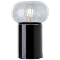 TISCHLEUCHTE Knut Schwarz matt/Rauchglas 15/15/21,9 cm - Multicolor, Glas (15/15/21.9cm) - Brilliant
