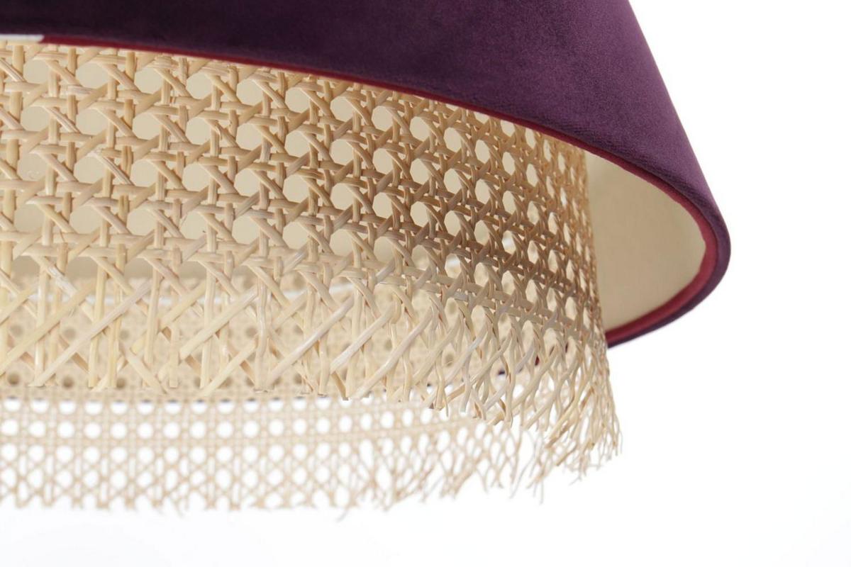HÄNGELEUCHTE Lila 50/32 cm - Lila, Naturmaterialien (50/1.3/32cm) - ONZENO