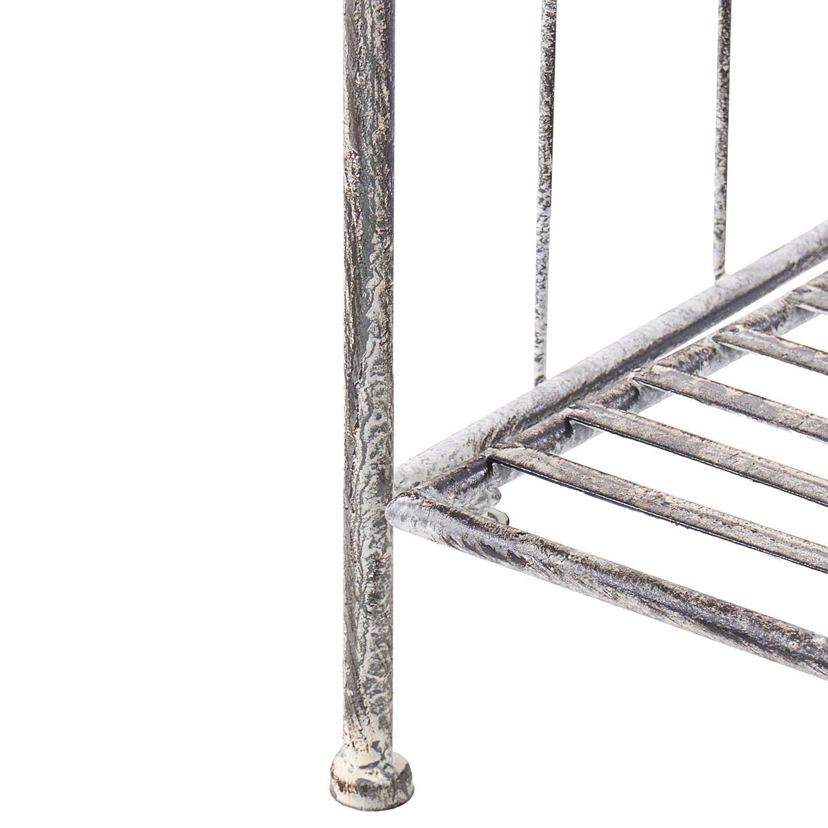 REGAL Metall 123 cm 59 cm Grau Visano - Dunkelgrau/Grau, Metall (59/123/30cm) - Beliani