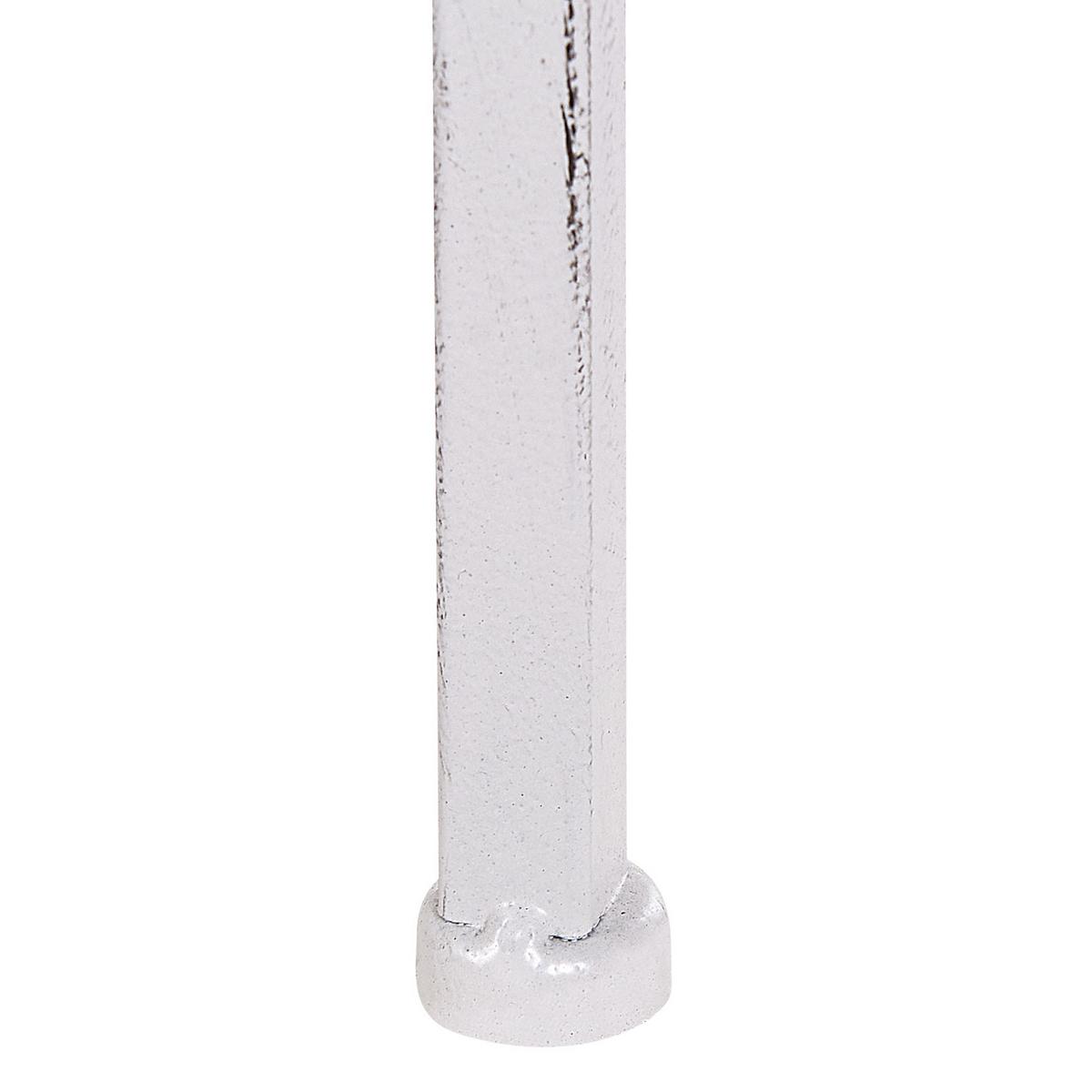 BADREGAL Metall Antik Optik weiß 4 Fächer klappbar Valdivia - Weiß, Metall (40/166/27cm) - Beliani