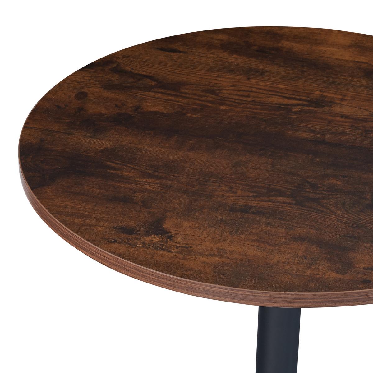 BARTISCH Vantaa - Walnussfarben/Schwarz, Holzwerkstoff/Metall (60/60/100cm) - [en.casa]