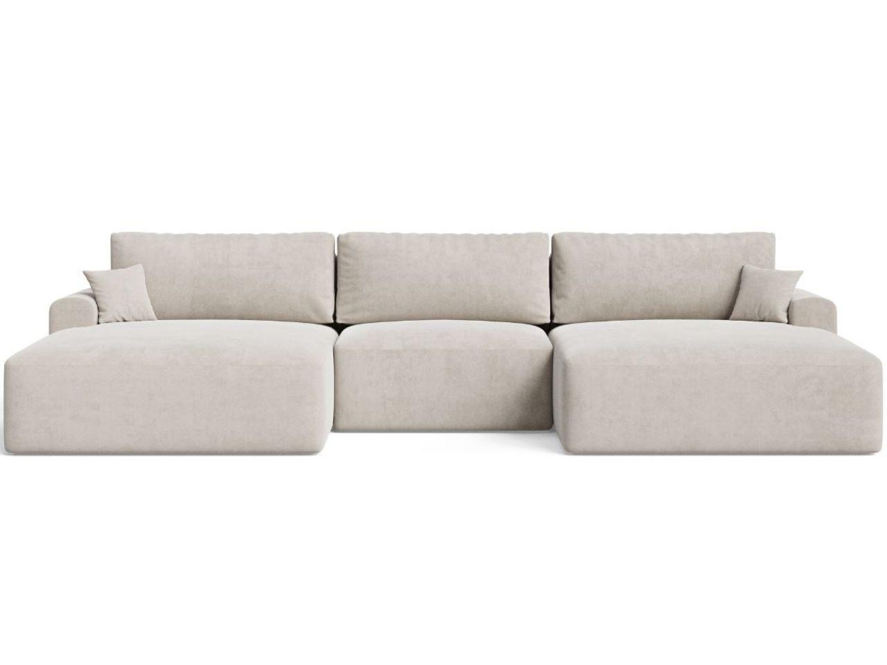ECKSOFA U Serene Beige - Beige, Holz/Textil (391/145cm) - Graingold