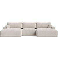ECKSOFA U Serene Beige - Beige, Holz/Textil (391/145cm) - Graingold