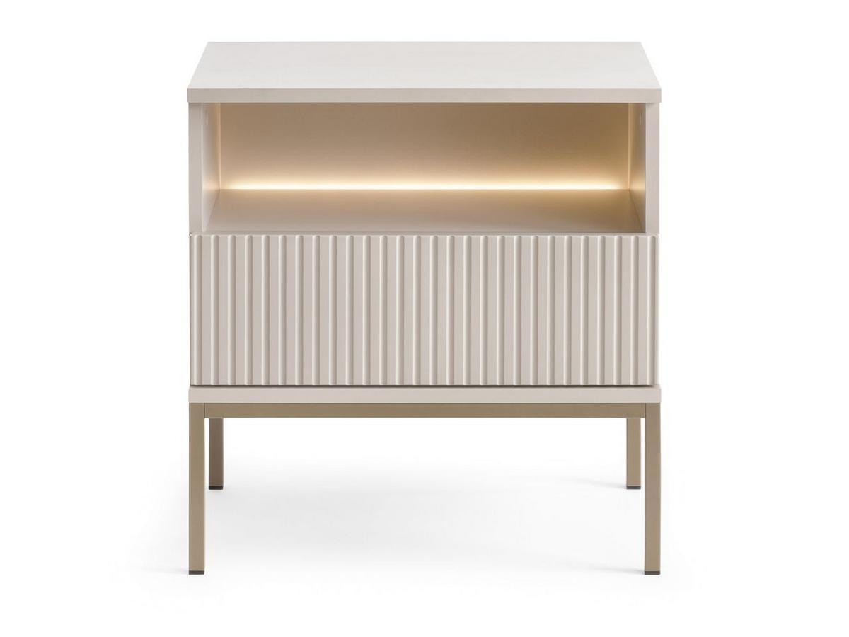 NACHTSCHRANK Kaschmir 54 cm Deo - Kaschmir/Champagner, Naturmaterialien/Metall (54/56/39cm) - Graingold