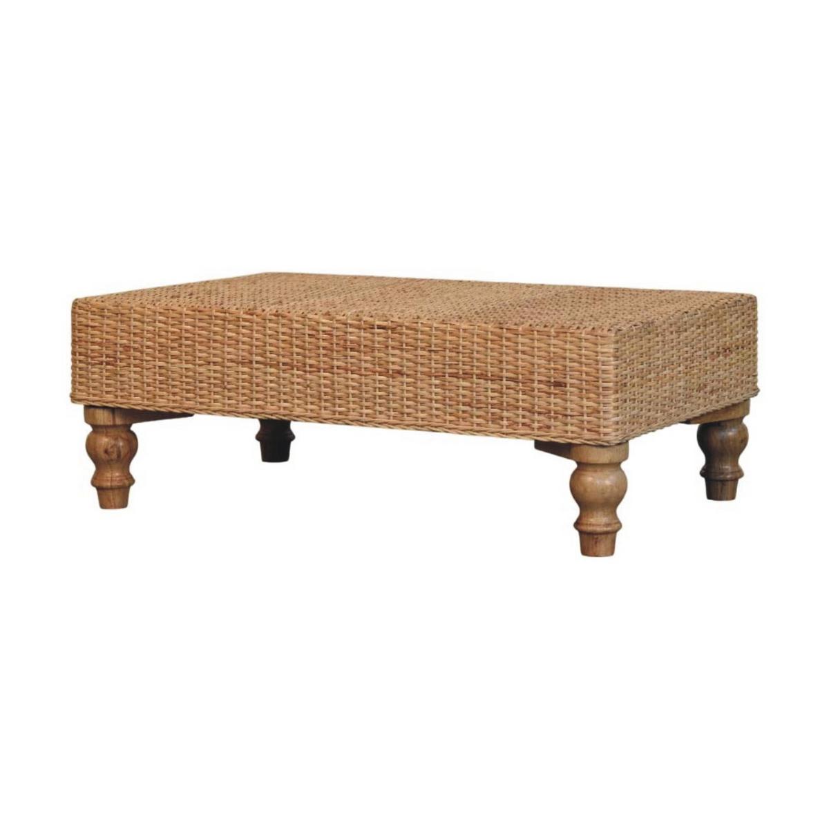 COUCHTISCH Regency Woven - Braun, Holz (56/86/31cm) - Artisan Furniture