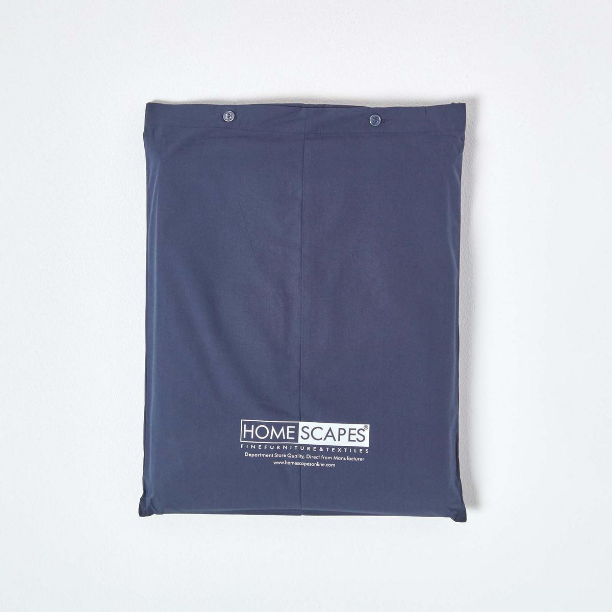 BETTLAKEN ohne Gummizug, Ägyptische Baumwolle, Fadendichte 200 - Dunkelblau, Textil (270/300cm) - Homescapes