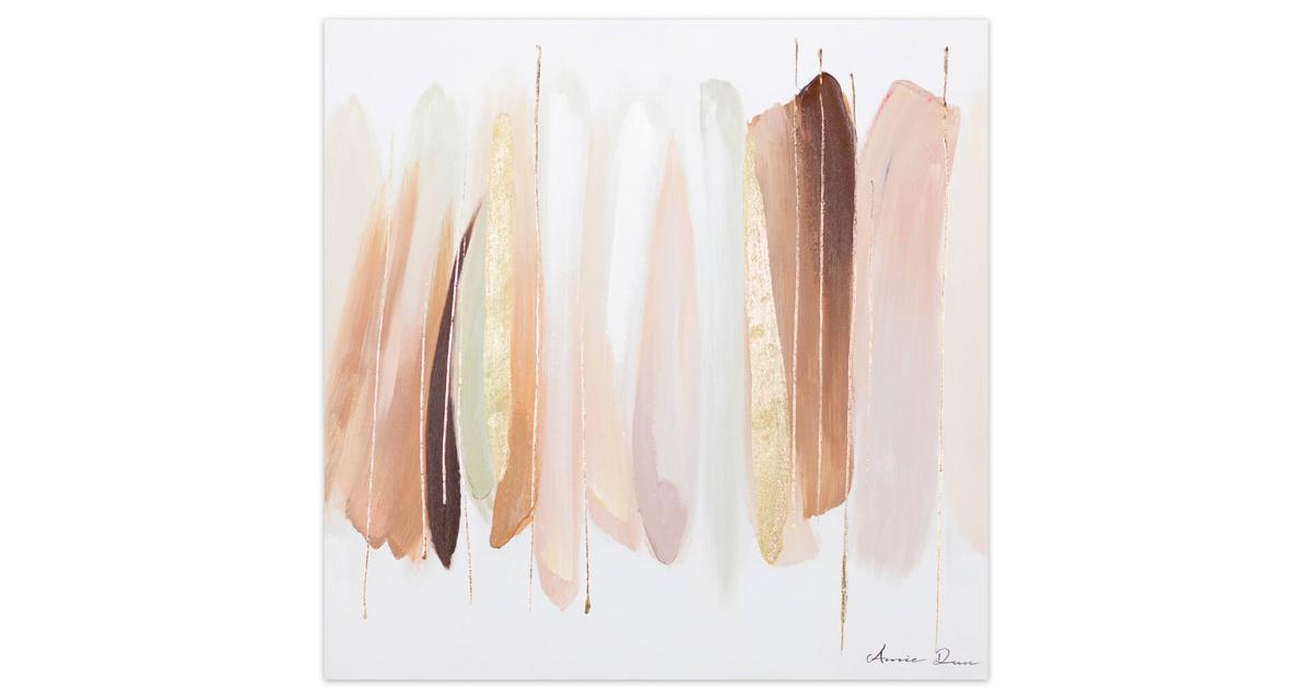 ÖLGEMÄLDE 60/60 cm - Pink/Beige, Holz/Textil (60/60cm) - KUNSTLOFT