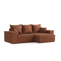 ECKSOFA SENSO mit Schlaffunktion Kupfer im Tilia Stoff - Schwarz/Kupferfarben, Holz/Holzwerkstoff (255/148cm) - AltaBeds