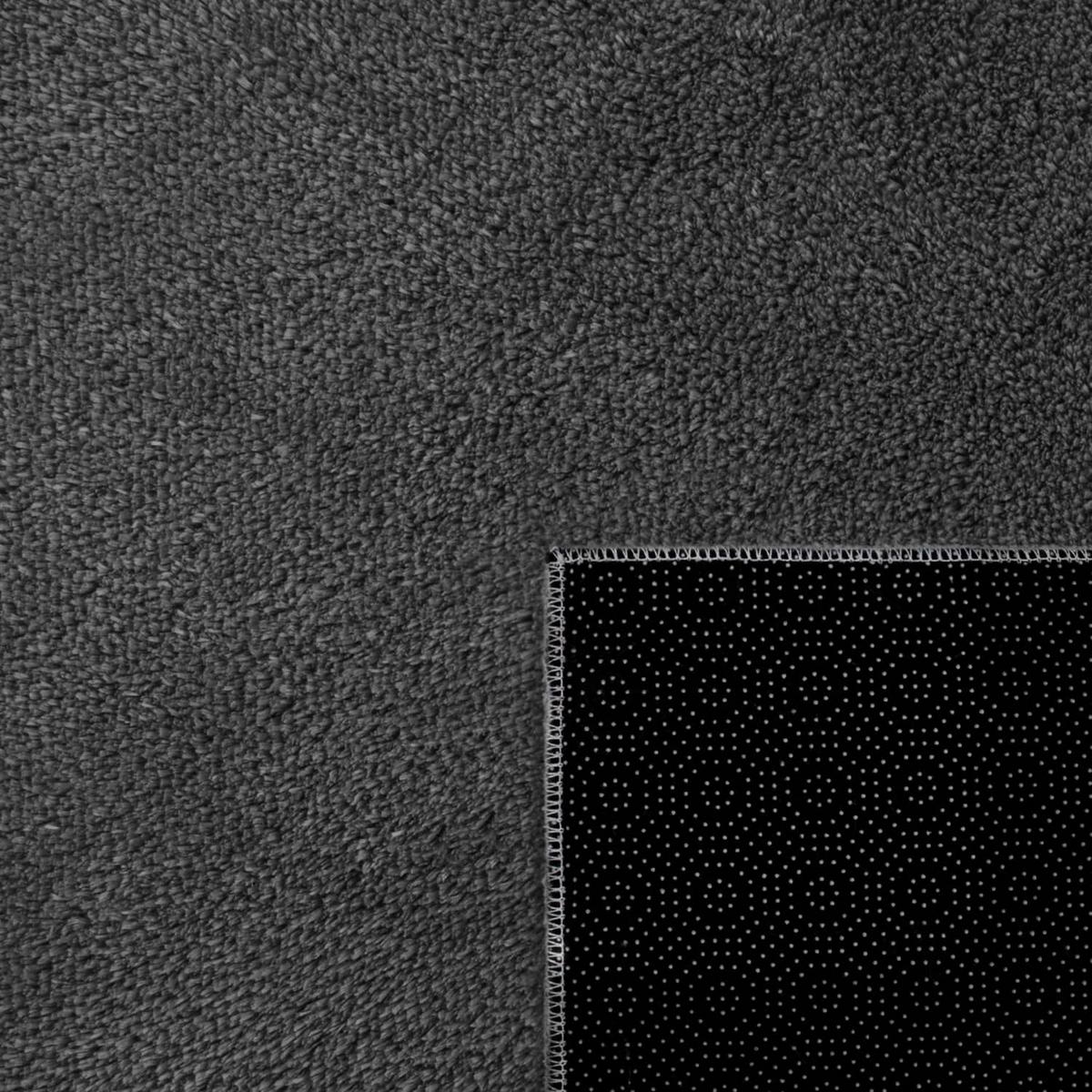 KURZFLORTEPPICH, einfarbig, Anthrazit, Ø 120 cm - Anthrazit, Textil (120/120cm) - KADIMA DESIGN