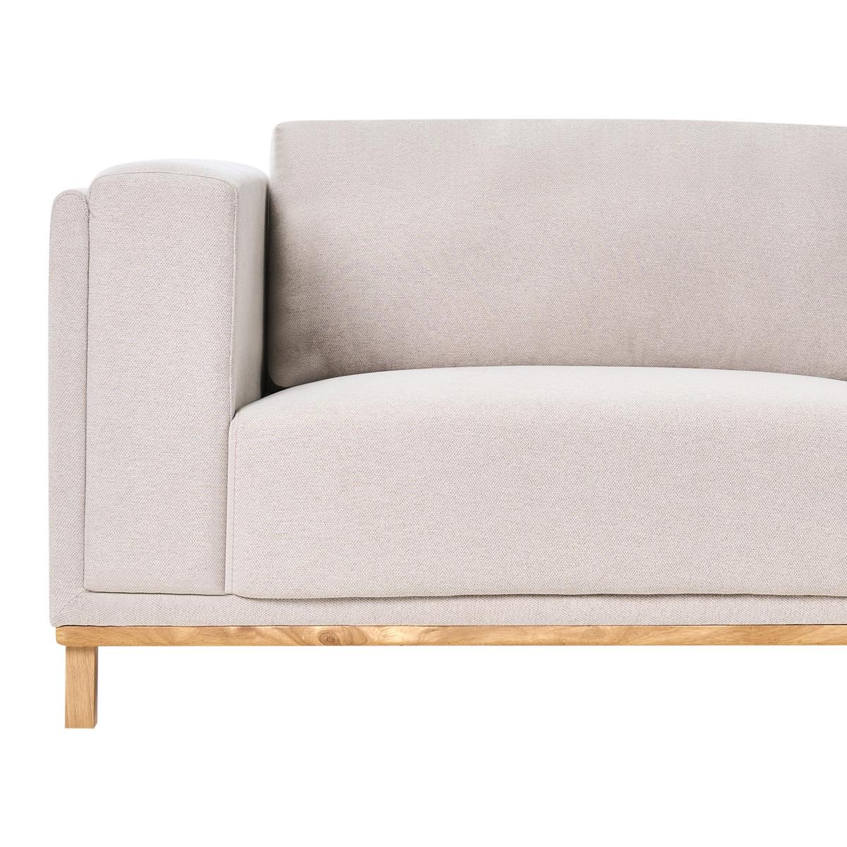ECKFSOFA 5-Sitzer Stoff Hellbeige linksseitig Veng - Hellbraun/Beige, Textil (347/156cm) - Beliani