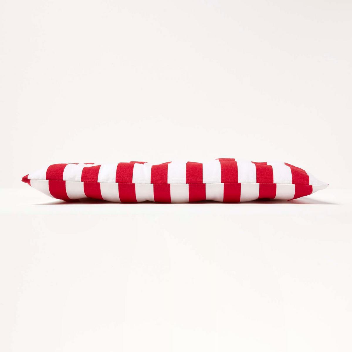 STUHLKISSEN 40/40/5 cm rot-weiß gestreift - Rot, Textil (40/40/5cm) - Homescapes