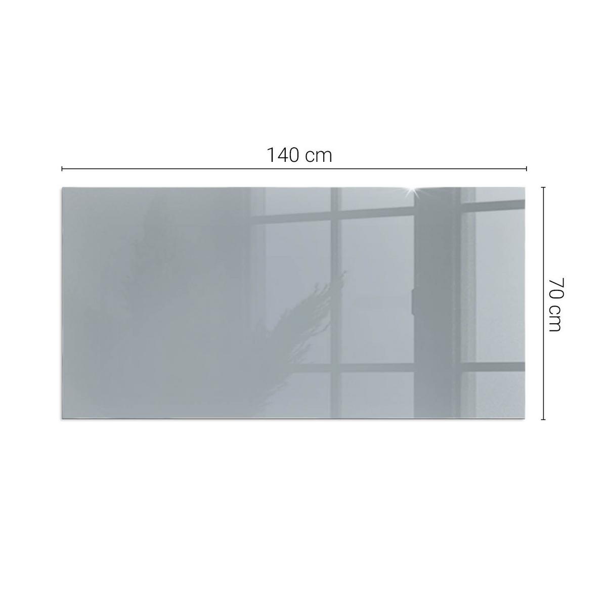 GLASPLATTE für Kamin 140x70 cm - Grau, Glas (140/70/0.4cm) - TULUP