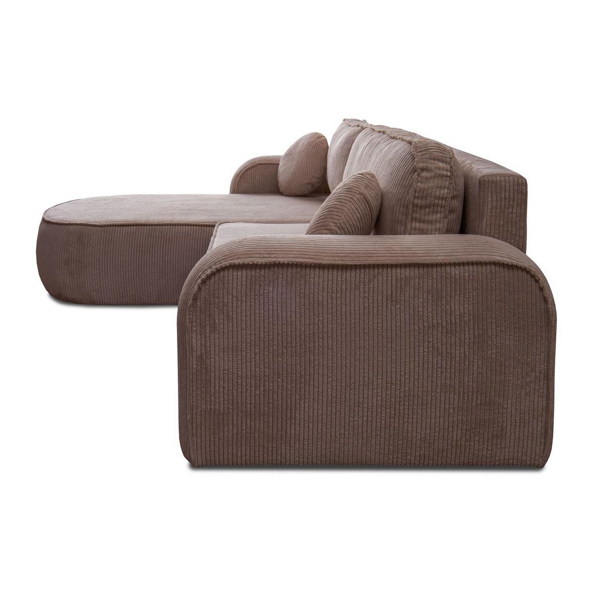 ECKSOFA VENUS mit Schlaffunktion und Bettkasten, Poso 27 - Rosa, Textil (275/178cm) - Lookway