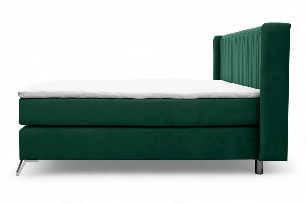 BOXSPRINGBETT Agnus - Grün, Holzwerkstoff/Textil (200/200cm) - Fun Möbel