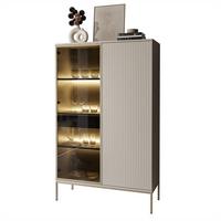 VITRINE ECLIPSE WTSZ104 mit Beleuchtung,KASCHMIR - Kaschmir, Holzwerkstoff (104/166/39cm) - Lookway