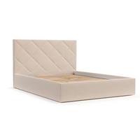 POLSTERBETT Torno 160/200 cm Creme im Asti Stoff - Creme/Schwarz, Holz/Holzwerkstoff (160/200cm) - AltaBeds