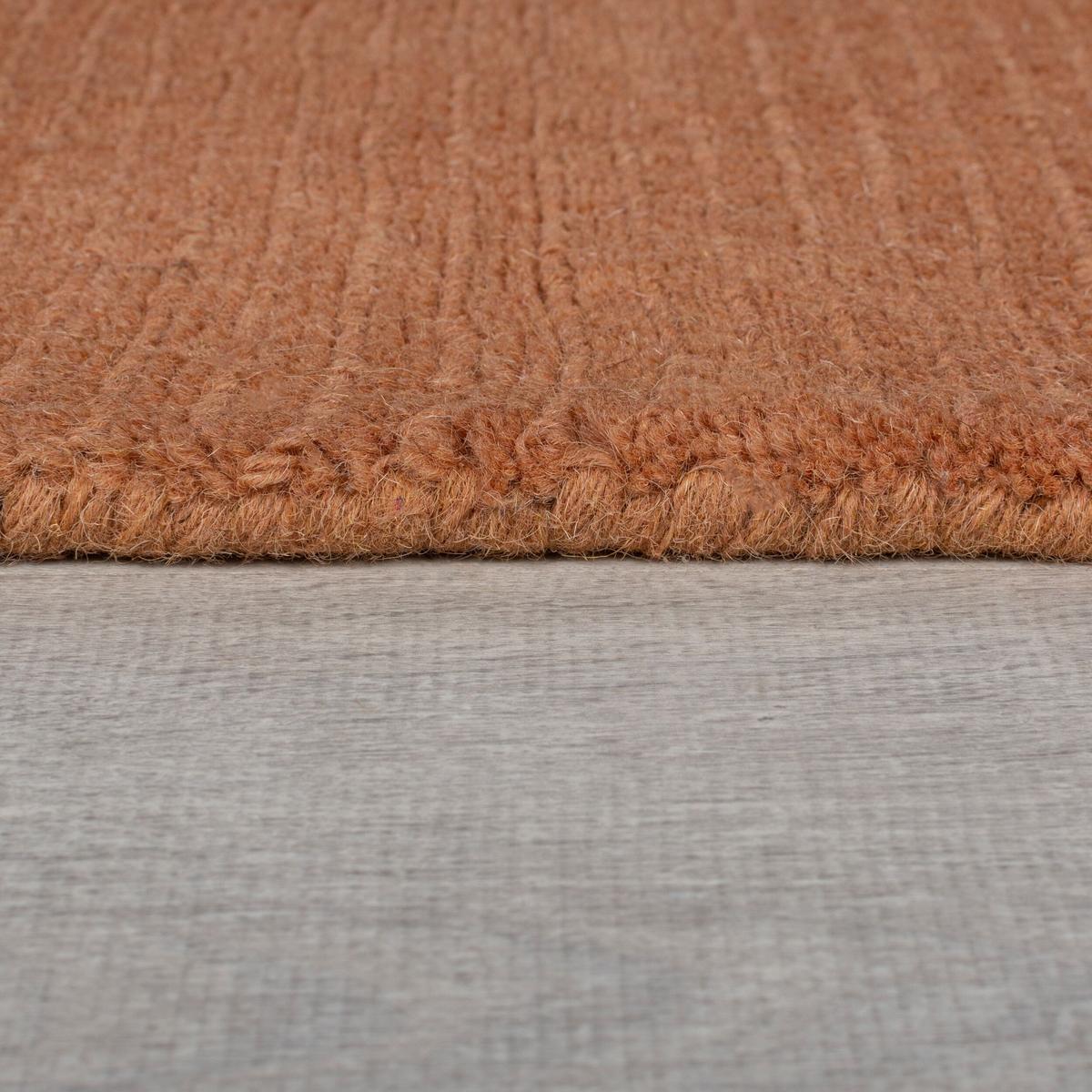 WOLLTEPPICH MOLE, einfarbig, Orange, 120 x 170 cm - Orange, Textil (170/120cm) - KADIMA DESIGN