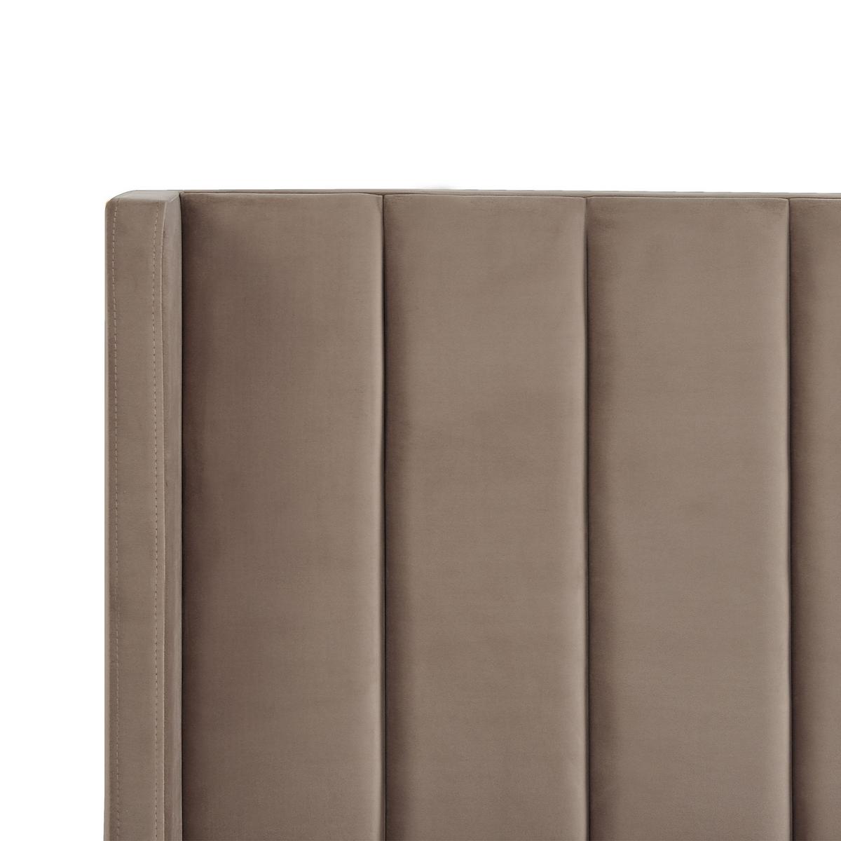 BETT mit Lattenrost 160x200 cm Beige Villette - Taupe, Textil (160/200cm) - Beliani