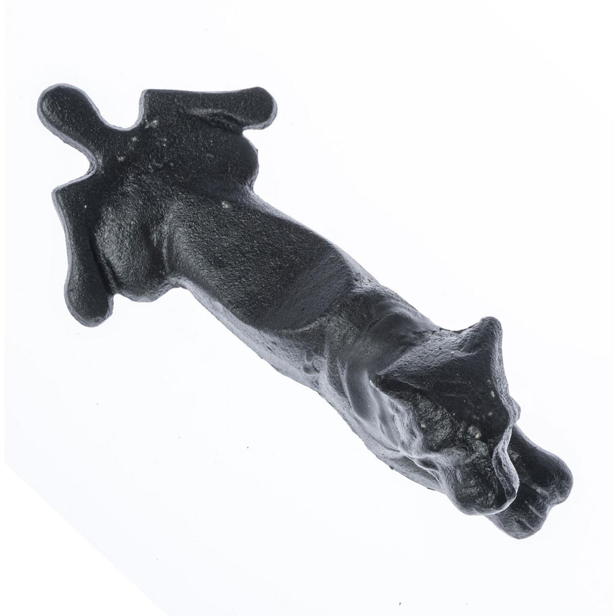 TÜRSTOPPER Hund - Schwarz, Metall (19/9cm) - Homescapes