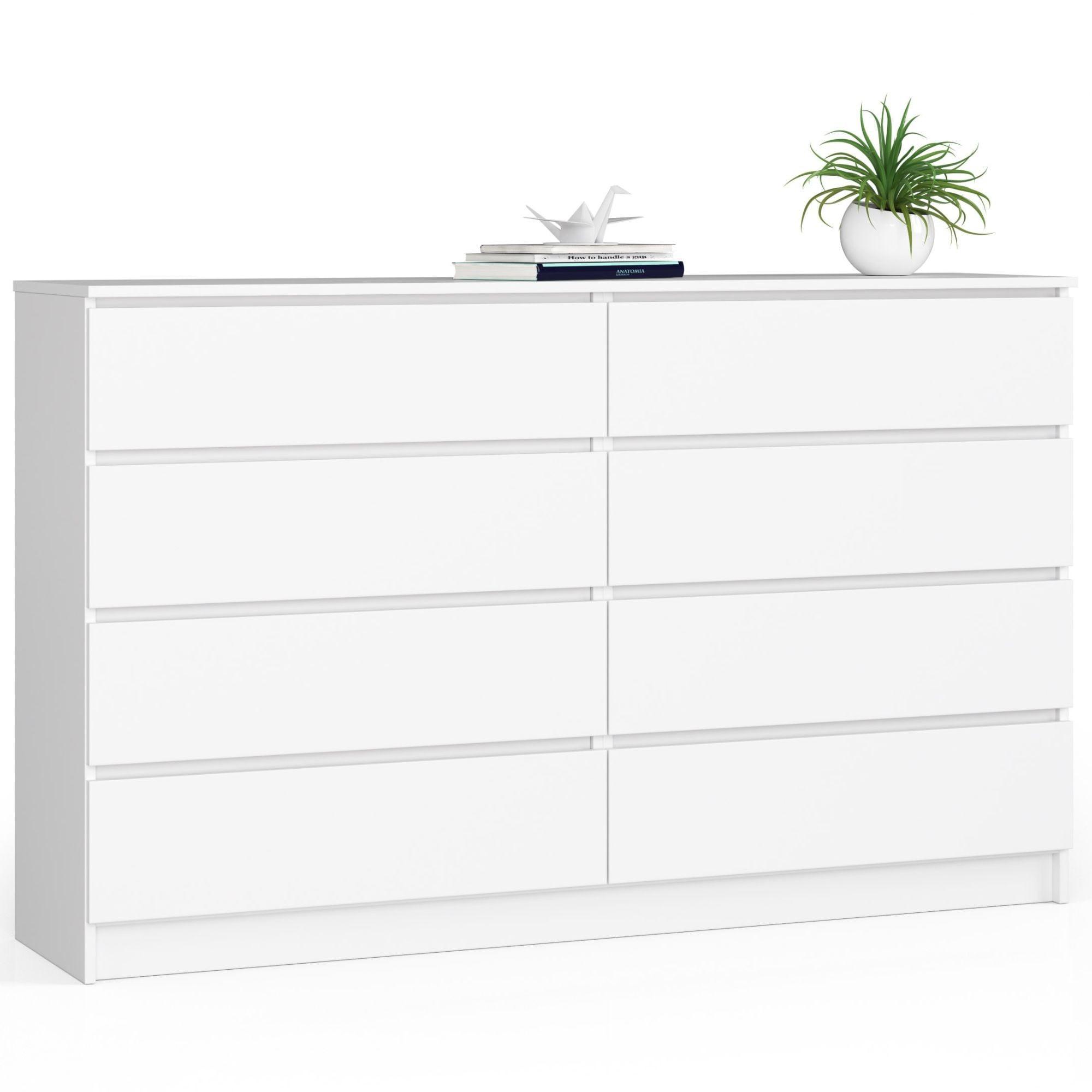 KOMMODE Weiß 99/160/40 - Weiß, Holzwerkstoff (160/99/40cm) - RAUMHIRSCH FURNITURE