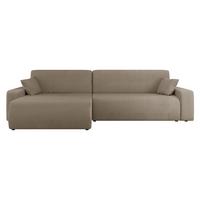 ECKSOFA Piano L Cord - Schwarz/Naturfarben, Holz/Kunststoff (274/145cm) - MIRJAN24