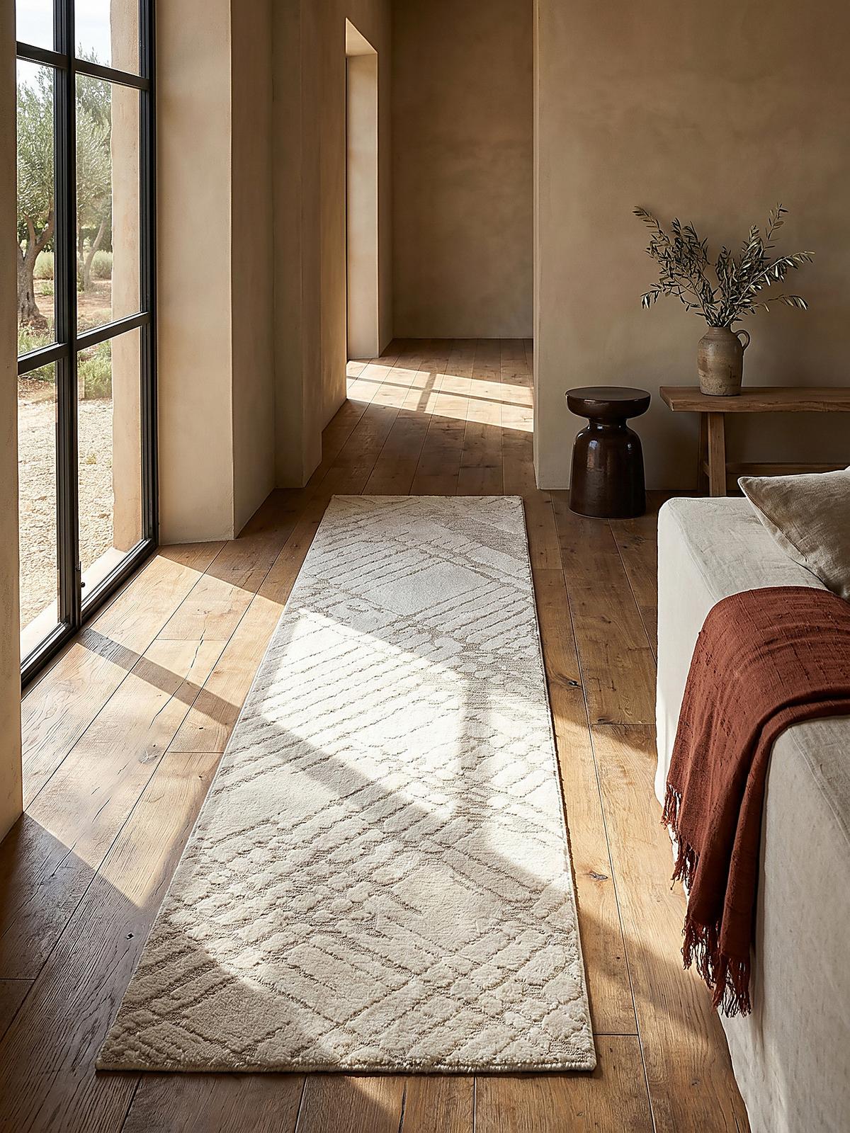 TEPPICH ARLEN, abstrakt, Creme, 80 x 300 cm - Beige, Textil (300/80cm) - KADIMA DESIGN