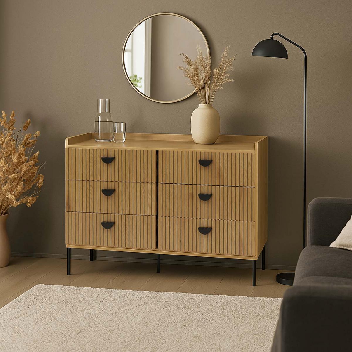 KOMMODE Beige - Beige, Holz (120/80/44cm) - MCW