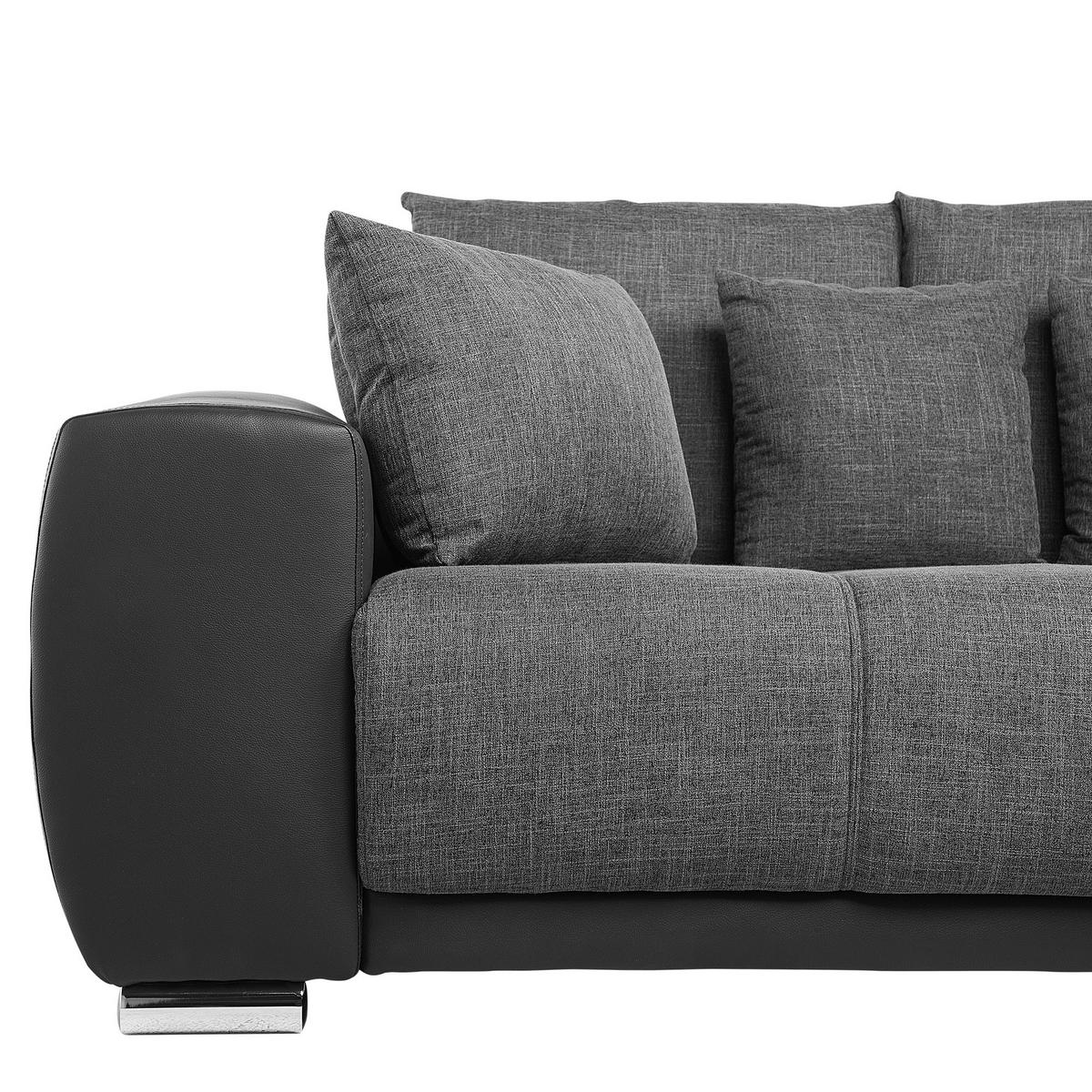 4-SITZER-SOFA Polsterbezug Dunkelgrau Torpo - Dunkelgrau, Textil (308/84/136cm) - Beliani