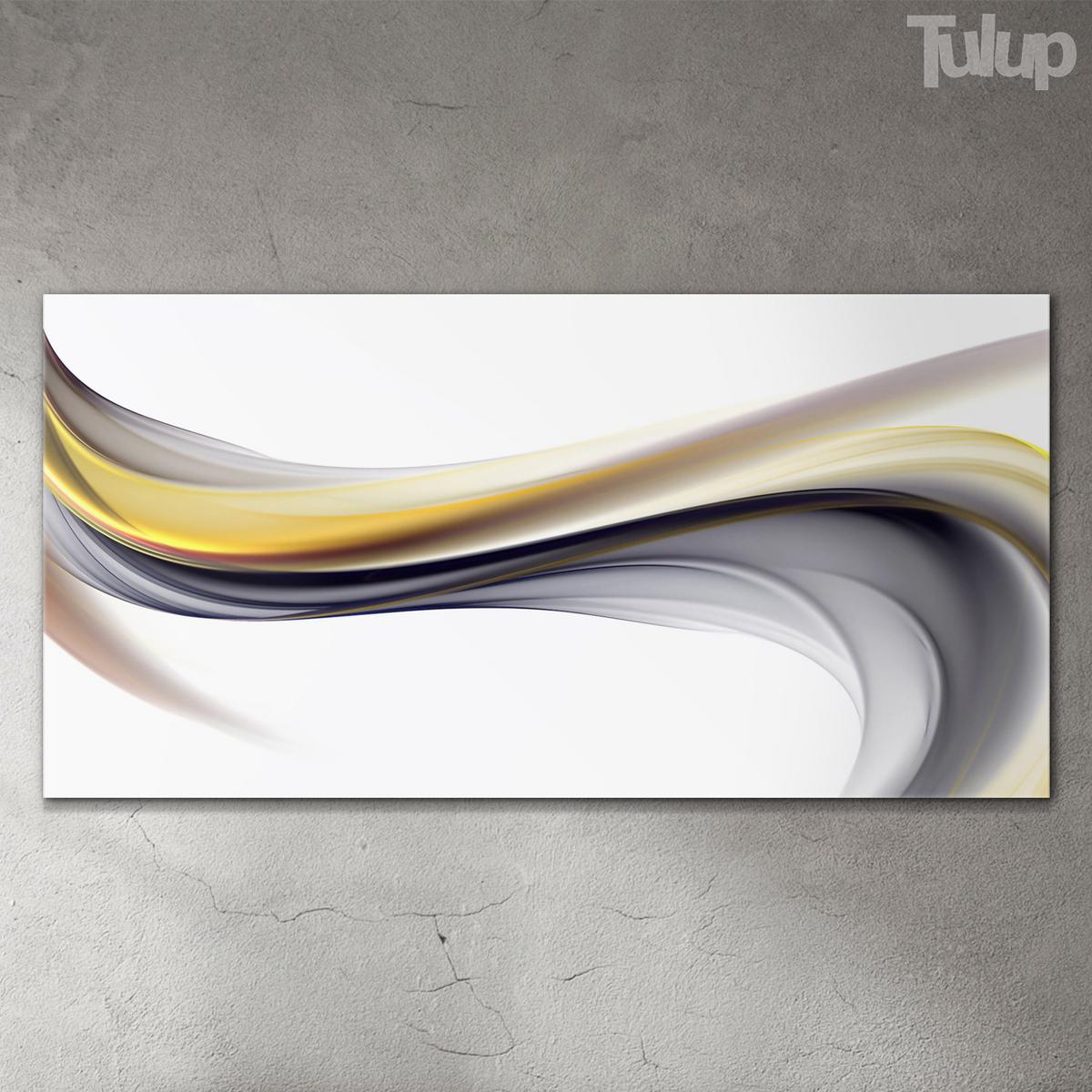 GLASBILD 100x50 cm Moderne Kunst - Gelb, Glas (100/50cm) - TULUP