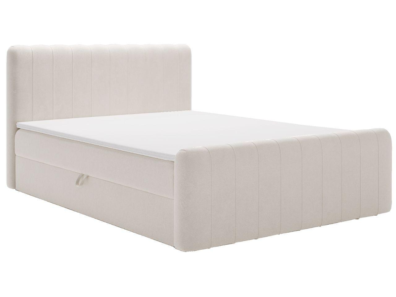 BOXBETT Osteno 180x200 Cremige - Creme, Holz/Textil (180/200cm) - Graingold