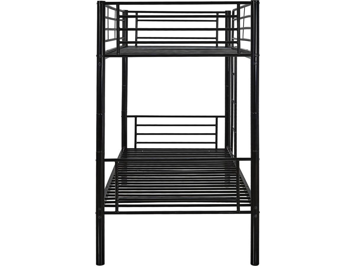 ETAGENBETT adam Schwarz - Schwarz, Metall (190/90cm) - Habitat Garten