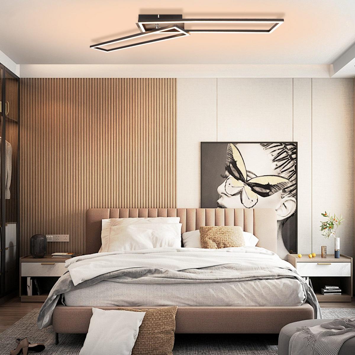 LED-DECKENLEUCHTE Fraser 102.5/18.5/7.3 cm - Schwarz, Metall (102.5/18.5/7.3cm) - Nettlife